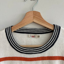 Load image into Gallery viewer, Faherty Cashmere Blend Surf Stripe Sweater In Ivory Surf XS

