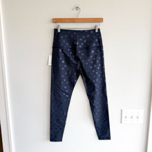 Load image into Gallery viewer, Beyond Yoga Daisy Shiny High Waisted Double Layered Midi Leggings Blue M NWT
