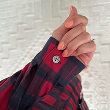 Load image into Gallery viewer, ATM Anthony Thomas Melillo Plaid Flannel Long Sleeve Shirt Dress Red Black XS
