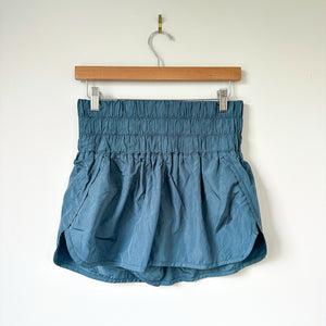 Free People Movement Way Home High Waist Shorts Blue M
