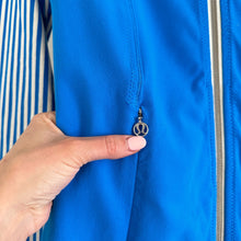 Load image into Gallery viewer, Lululemon Daily Yoga Striped Sleeve Activewear Basic Jacket Blue 4
