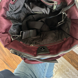 PRADA Tessuto Padded Hand Bag & Crossbody Red