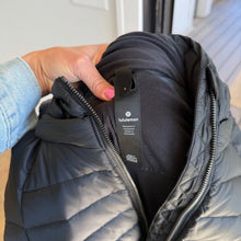 Load image into Gallery viewer, Lululemon Brave The Cold Zip Up Hooded Mid-Length Puffer Jacket Black 8
