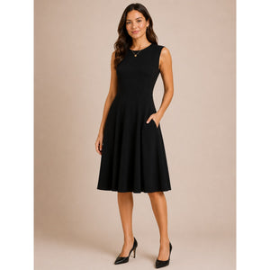 Lafayette 148 Topenga Punto Milano Dress in Black 10