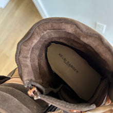 Load image into Gallery viewer, Kelsi Dagger Brooklyn Lace Up Suede Ankle Hiker Boots Mocha 10
