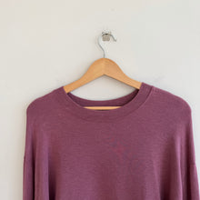 Load image into Gallery viewer, Athleta Marina Crew Neckline Long Sleeve Tie Button Sweatshirt Pink M
