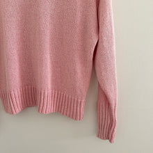 Load image into Gallery viewer, Something Navy Crew Neck Knit Pullover Sweater Pink M
