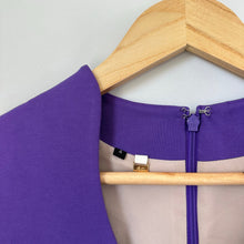 Load image into Gallery viewer, Anthropologie 4C 4 Collective V-Neck Cap Sleeve Sheath Dress Purple 4
