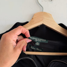 Load image into Gallery viewer, Fairway &amp; Green Baruffa Merino Long Sleeve 1/4 Zip Pullover Windsweater Black
