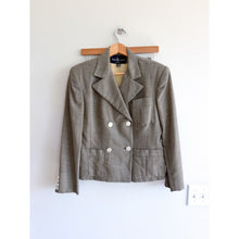Load image into Gallery viewer, Ralph Lauren Houndstooth Double Breasted Blazer Skirt Set Brown Black 6
