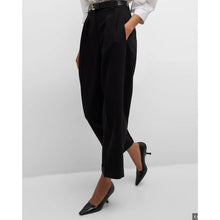 Load image into Gallery viewer, Lafayette 148 NY Wyatt High-Rise Pleated Cropped Pants Navy Blue 10
