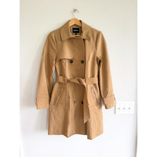 Load image into Gallery viewer, Express Double-Breasted Belted Outdoor Casual Trench Coat Brown M NWT
