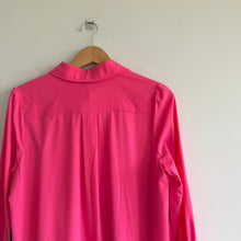 Load image into Gallery viewer, Tuckernuck Callahan Collared 3/4 Sleeve Flowy Mini Shirt Dress Hot Pink M NWT
