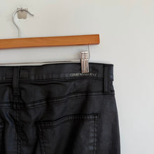Load image into Gallery viewer, Current/Elliott The Soho Coated Zip Stiletto Pencil Mini Skirt Black 30
