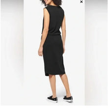 Load image into Gallery viewer, Tommy John Second Skin Cinched Sleeveless Blouson Dress Black L NWT
