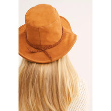 Load image into Gallery viewer, Free People Tennessee Suede Floppy Bucket Hat Brown One Size
