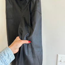 Load image into Gallery viewer, Superdown Chanice Buckle Faux Leather Pant Black L
