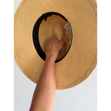Load image into Gallery viewer, Janessa Leone Lyra Straw Short Crown Fedora Hat Cream M
