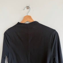 Load image into Gallery viewer, Abercrombie &amp; Fitch Mock Neck Long Sleeve Ruched Sides Top Black M

