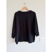 Load image into Gallery viewer, Jenni Kayne 3/4 Sleeve Round Neck Pullover Sweatshirt Black XL
