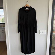 Load image into Gallery viewer, L*Space Logan Collared Long Sleeve Maxi Shirt Dress Black M
