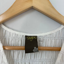 Load image into Gallery viewer, Taylor Smocked Tiered V-Neck A-Line Maxi Dress White L
