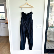 Load image into Gallery viewer, Abercrombie &amp; Fitch Pleated Strapless Jumpsuit Black L NWT
