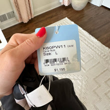 Load image into Gallery viewer, ST. JOHN Reversible Down Duck Feather Puffer Jacket in Caviar Multi $1195
