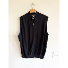 Load image into Gallery viewer, Peter Millar Autumn Crest 1/4 Zip Knit Casual Sweater Vest Black XL
