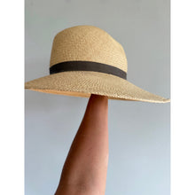 Load image into Gallery viewer, Janessa Leone Lyra Straw Short Crown Fedora Hat Cream M
