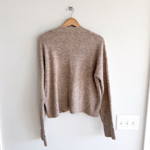 Load image into Gallery viewer, Peyton Jensen Ribbed Knit V-Neck Button Front Cardigan Brown M
