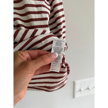 Load image into Gallery viewer, Nation LTD Sandra Boat Neck Organic Cotton Top Rust White S
