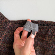 Load image into Gallery viewer, Anthropologie Bishop Smocked Metallic Shimmer Bell Sleeve Cropped Blouse Brown M
