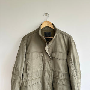 Sanctuary Otis Zip Up Drawcord Waist Outdoor Utility Jacket Green S