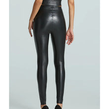 Load image into Gallery viewer, Commando Faux Leather Pull On High Rise Leggings Black 2X
