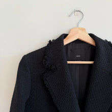 Load image into Gallery viewer, Mango MNG Quintin Tweed Double Breasted Pearl Button Jacket Black M
