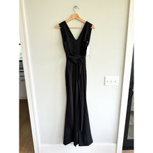 Load image into Gallery viewer, Dress The Population Agathe Crepe Wrap Waist Dress Maxi Black S NWT
