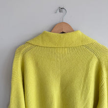 Load image into Gallery viewer, Velvet by Graham &amp; Spencer Shay Cozy Knit Polo Sweater Yellow L
