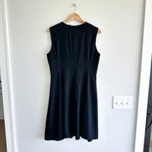 Load image into Gallery viewer, Elie Tahari Fit &amp; Flare Front Zip Sleeveless Mini Dress Black
