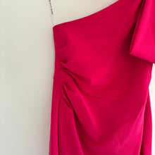 Load image into Gallery viewer, Sachin + Babi Miranda Draped One Shoulder Crepe Midi Dress Pink 4
