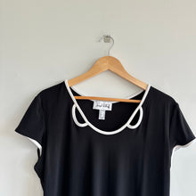 Load image into Gallery viewer, Joseph Ribkoff Ruffles 3/4 Sleeve Tie-Up Front Jacket Top Set Black 14
