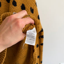 Load image into Gallery viewer, Madewell Painted Spots Pull Over Crew Neckline Long Sleeve Sweater Brown XXS
