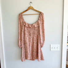 Load image into Gallery viewer, Reformation Morris Floral Print Long Sleeve Smocked Dress Pink 10
