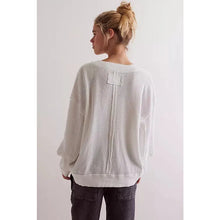 Load image into Gallery viewer, We The Free Ricky Thermal V-Neck Ribbed Knit Long Sleeve T-Shirt White M
