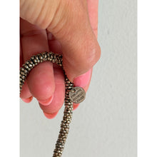 Load image into Gallery viewer, Philippe Audibert Beaded Engraved Logo Charm Stretch Bracelet
