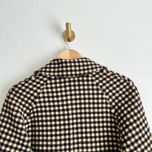 Load image into Gallery viewer, Ralph Lauren Collection Purple Label Wool Cashmere Blend Check Print Coat Brown $3998
