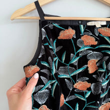 Load image into Gallery viewer, Anthropologie Etcetera Velvet Embroidered Floral Square Neck Sleeveless Dress 2
