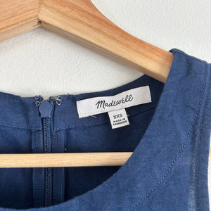 Madewell Cutaway Tank Sleeveless Mini Dress Blue 2XS