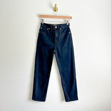 Load image into Gallery viewer, Madewell Classic Straight Denim High Rise Dark Wash Jeans Black 25
