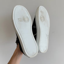 Load image into Gallery viewer, P448 Star Genuine Calf Hair High Top Silhouette Sneaker Black 39
